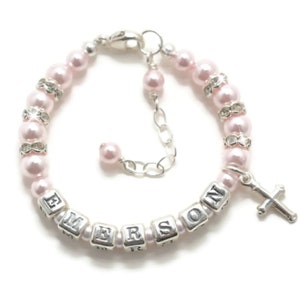 Girl Baptism Gift, Christening Gift Baby Girl Bracelet Personalized Name Bracelet, First Communion Gift Girl, Goddaughter Gift Jewelry