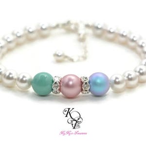 Pearl Birthstone Bracelet ~ Mothers Bracelet Birthstone ~ Mom Christmas Gift ~ Grandma Bracelet ~ Complimentary Gift Box ~ Grandma Gift