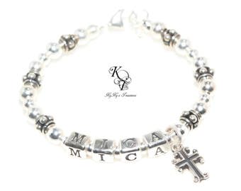 Baptism Gifts For Boys Baby Boy Baptism Bracelet Sterling Silver Baby Bracelet Personalized Baptism Bracelet Christening Gifts for Boys