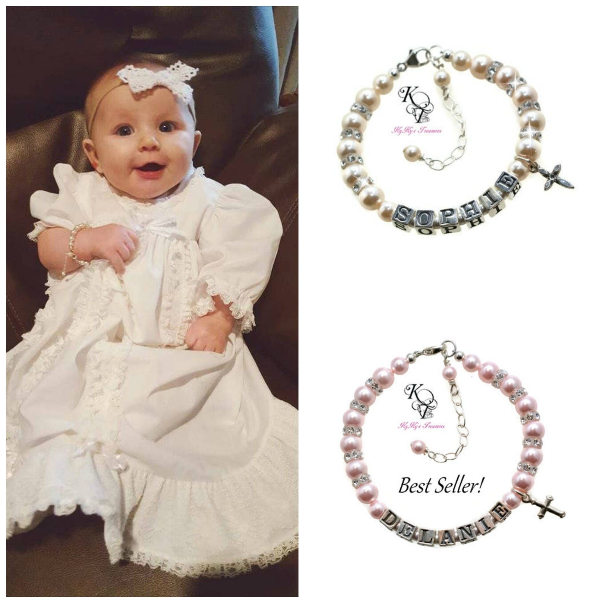 Christening Gifts Baptism Gift Baby Baptism Bracelet Etsy
