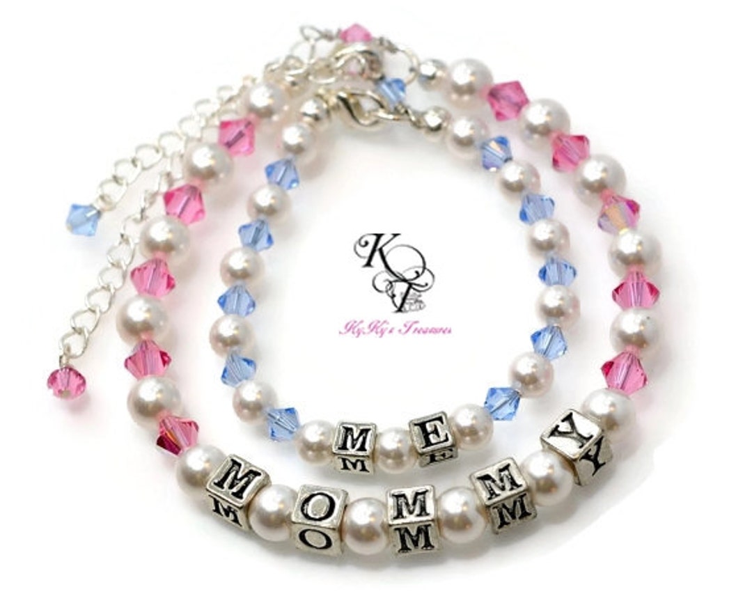 Mommy and Me Bracelet Set, Personalized Bracelet, Mommy and Me Jewelry ...