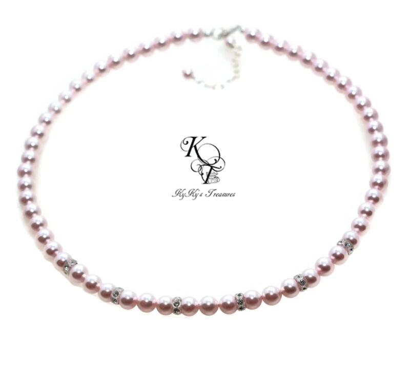 Girl Pearl Necklace Little Girl Necklace Toddler Necklace Etsy