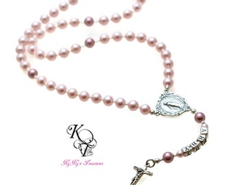 Baby Rosary Baby Baptism Gifts Personalized Rosary Kids Rosary Sterling Silver Rosary First Communion Rosary Baptism Rosary Confirmation