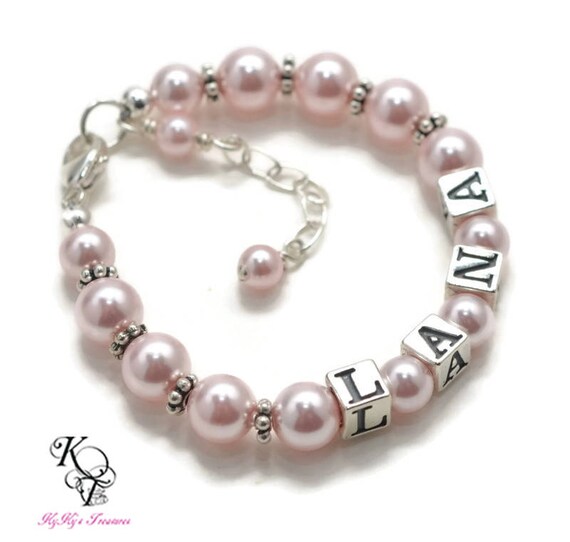 Baby Name Bracelet Personalized Bracelet Kids Jewelry Baby Etsy