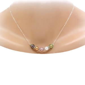 Mothers Necklace ~ Pearl Birthstone Necklace ~ Family Birthstone Necklace ~ Grandma Necklace ~ Mom Necklace ~ Mom Christmas Gift