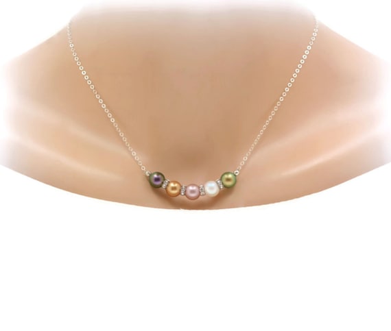 Mothers Necklace Pearl Birthstone 
