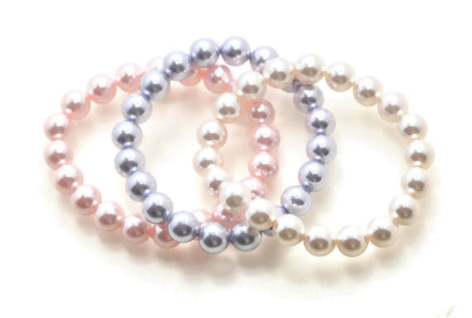 Pearl Baby Bracelet Babys First Pearls Elastic Pearl Bracelet Etsy