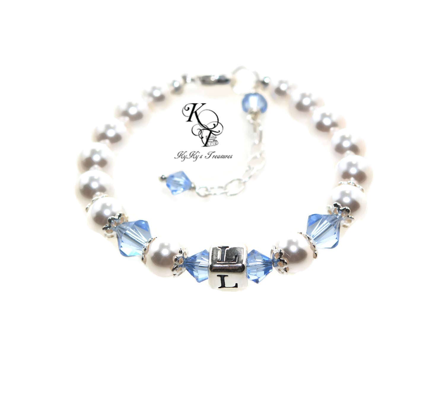 Baby Birthstone Bracelet Baby Bracelet Baby Jewelry Etsy