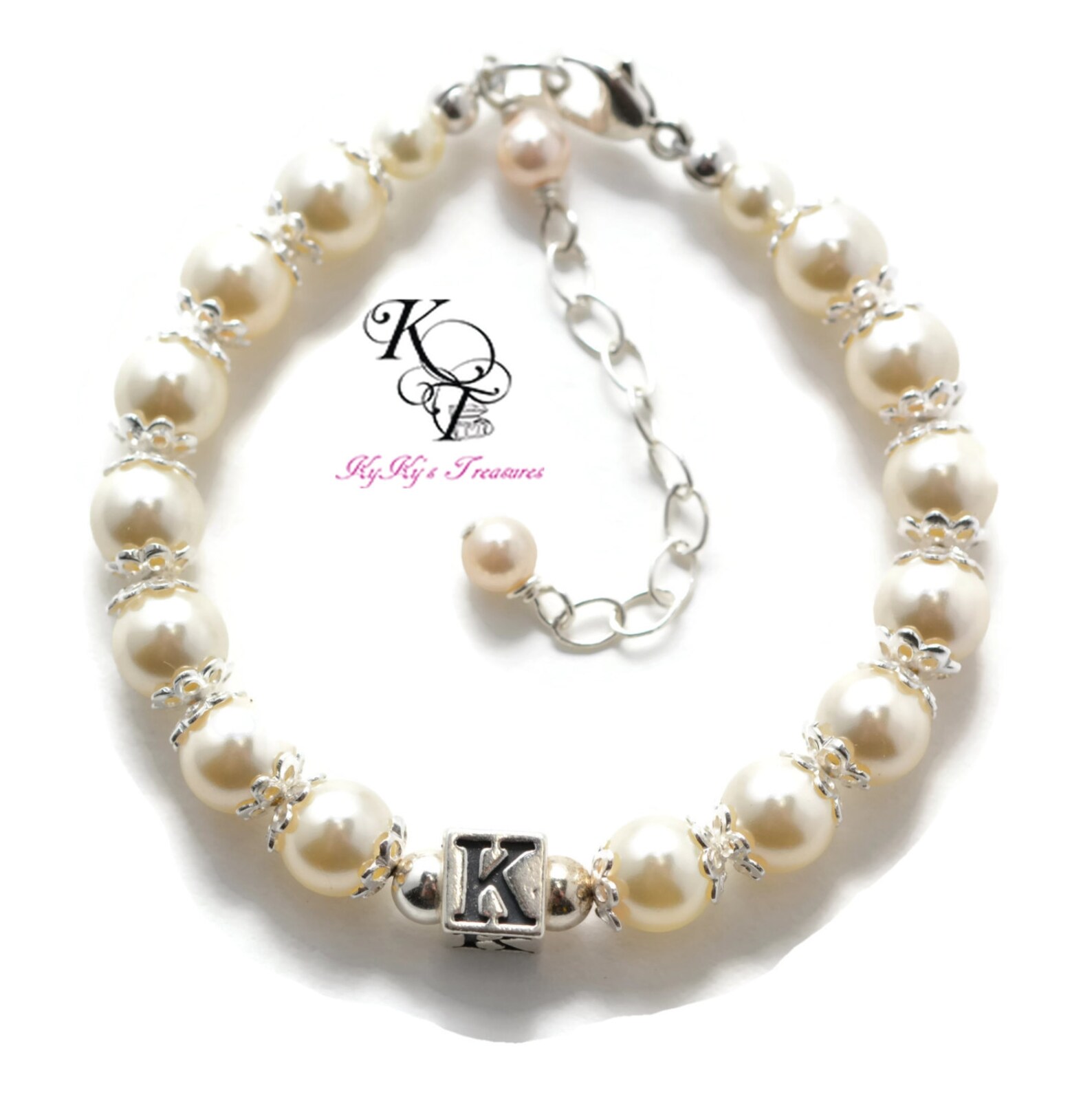 Baby Bracelet Personalized Baby Initial Baby Bracelet Etsy