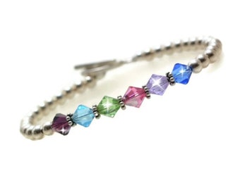 Grandma Bracelet Birthstone Jewelry Family Birthstone Bracelet Personalized Mothers Bracelet Mom Jewelry Mothers Jewelry Mothers Day Gift