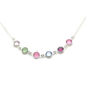 Birthstone Necklace ~ Sterling Silver Necklace ~ Mom Gifts ~ Birthstone Jewelry ~ Silver Mothers Necklace ~ Mothers Jewelry ~ Mom Christmas