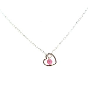 Dainty Heart Necklace, Little Girl Gifts Jewelry, Little Girl Necklace, STERLING SILVER Open Heart Necklace, Kids Jewelry, Toddler Necklace