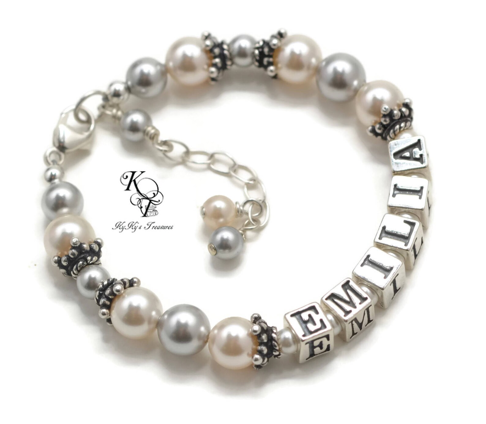 Personalized Baby Bracelet Sterling Silver Baby Bracelet Etsy