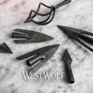 Forged Iron Medieval and Viking Arrowheads - Your Choice of Style --- Bodkin/Broadtail/Fire/Needle/English/Viking/Norse/Archery/Arrows
