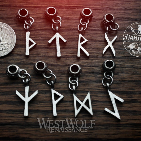 Viking Rune Charms for Pendants and Bracelets - Choose Your Talisman --- Norse/Symbols/Power/Protection/Odin/Beads