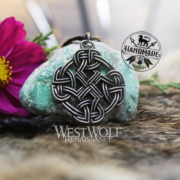 Celtic Eternal Knot Cross Pendant --- Gaelic/Irish/Viking/Norse/Christian/Pagan/Triangle/Silver/Necklace