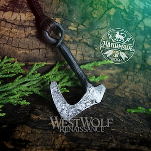 Viking Axe Pendant - Hand-Forged Iron --- Norse/Slavic/Medieval/Celtic/Scandinavian/Perun/Jewelry/Skyrim/Ax