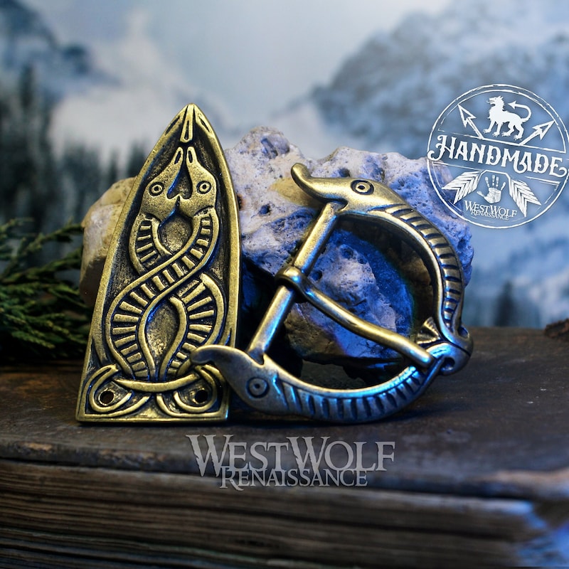 Viking Belt Buckle End Etsy
