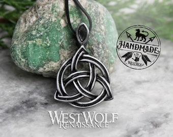 Celtic Triquetra or "Trinity Knot" Pendant --- Gaelic/Irish/Viking/Norse/Christian/Pagan/Triangle/Silver/Necklace
