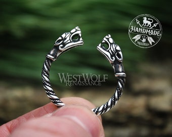 Viking Fenrir Wolf Head Ring - Made of 925 Sterling Silver - US Sizes 6-13 --- Norse/Odin/Wolves/Ragnarok