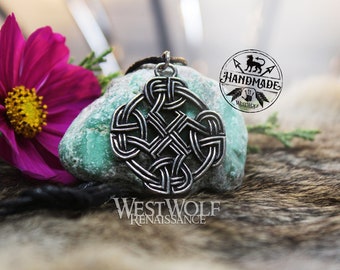 Celtic Eternal Knot Cross Pendant --- Gaelic/Irish/Viking/Norse/Christian/Pagan/Triangle/Silver/Necklace