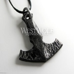 Hand-Forged Viking MJOLNIR Thor&#39;s Hammer Pendant - Norse/Medieval/Jewelry/Skyrim
