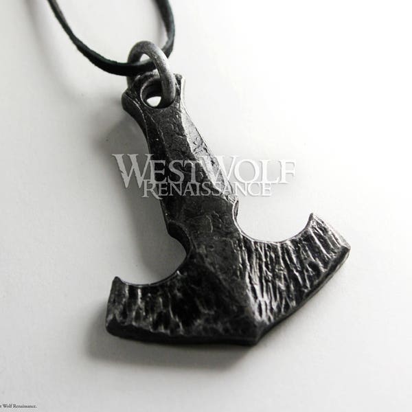 Hand-Forged Viking MJOLNIR Thor's Hammer Pendant - Norse/Medieval/Jewelry/Skyrim