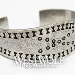 Large Viking Cuff Bracelet - Norse/Medieval/Norway/Celtic/Silver/Handmade/Bangle