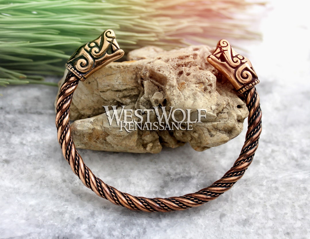 Bronze Viking Dragon Beast Bracelet/torc/torque Norse Etsy