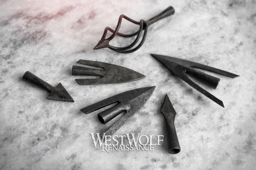 Forged Iron Medieval and Viking Arrowheads - Your Choice of