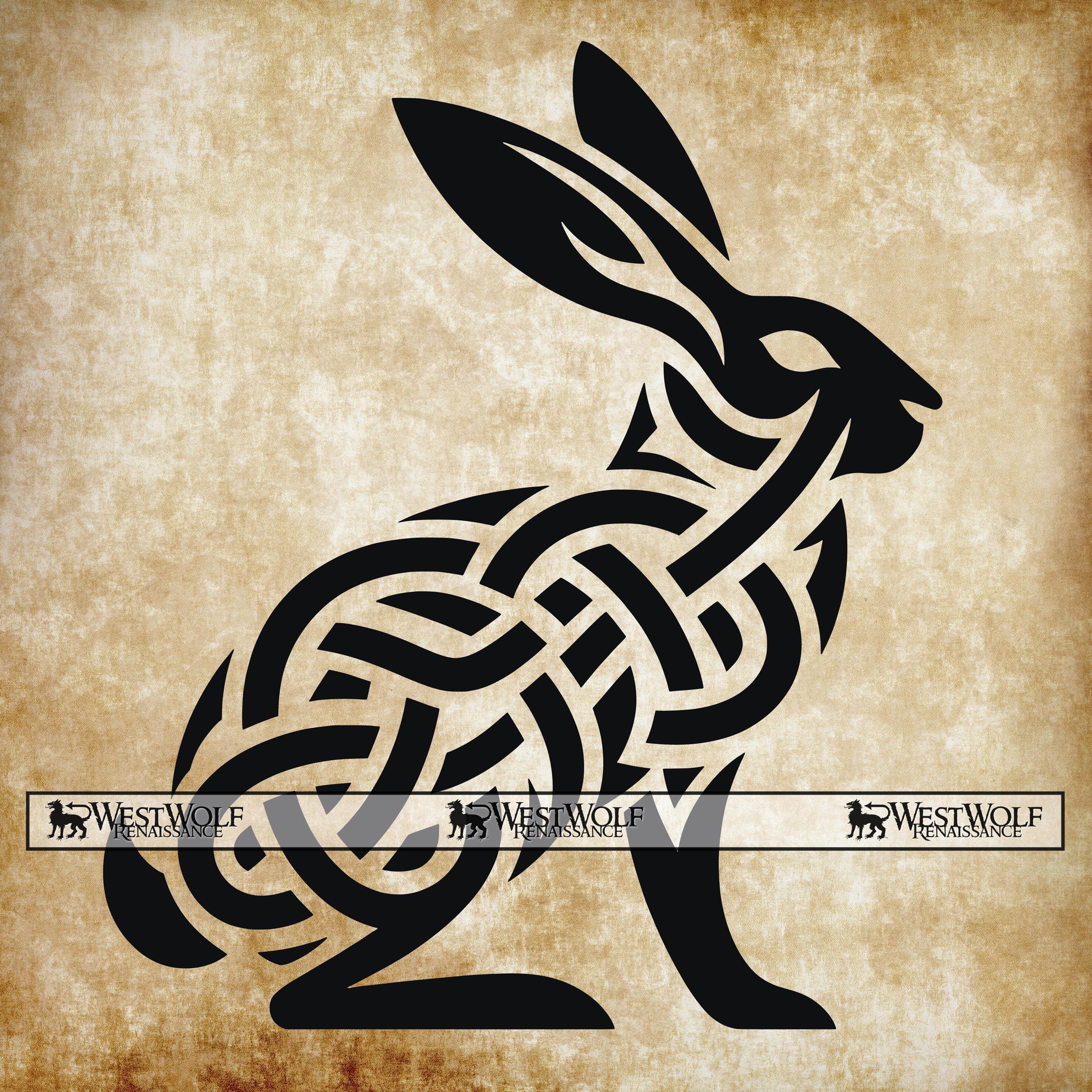 Rabbit Knot SVG Design - Celtic/viking Style Vector Graphic Art + Png ...