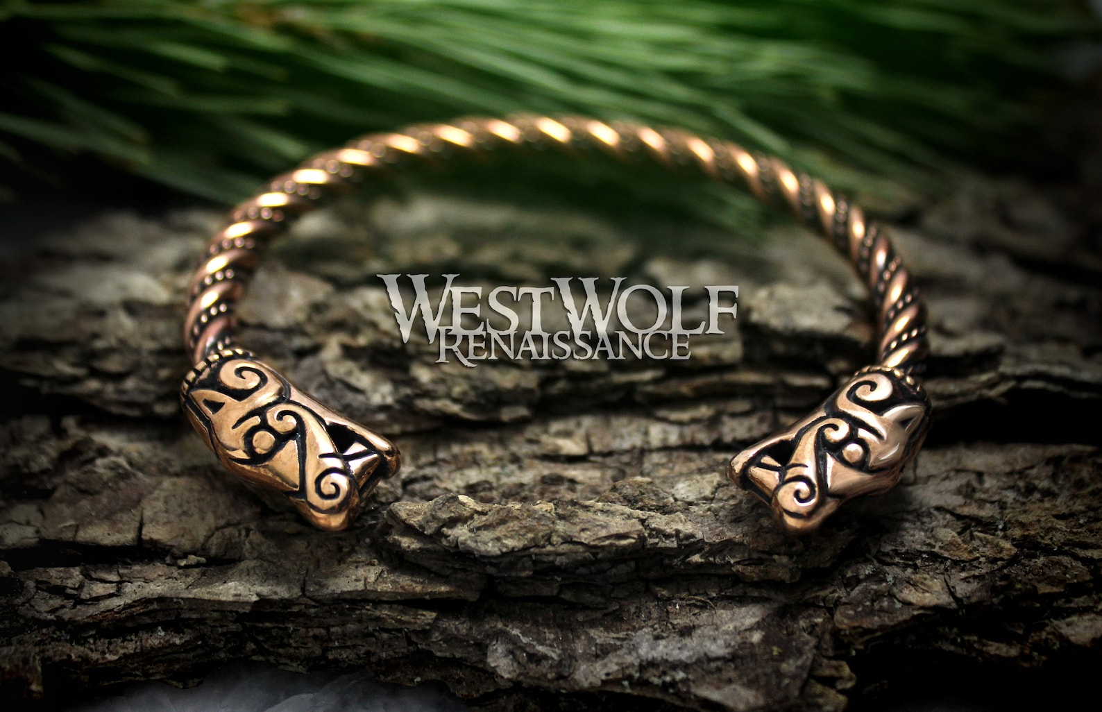 Bronze Viking Dragon Beast Bracelet/torc/torque Norse Etsy