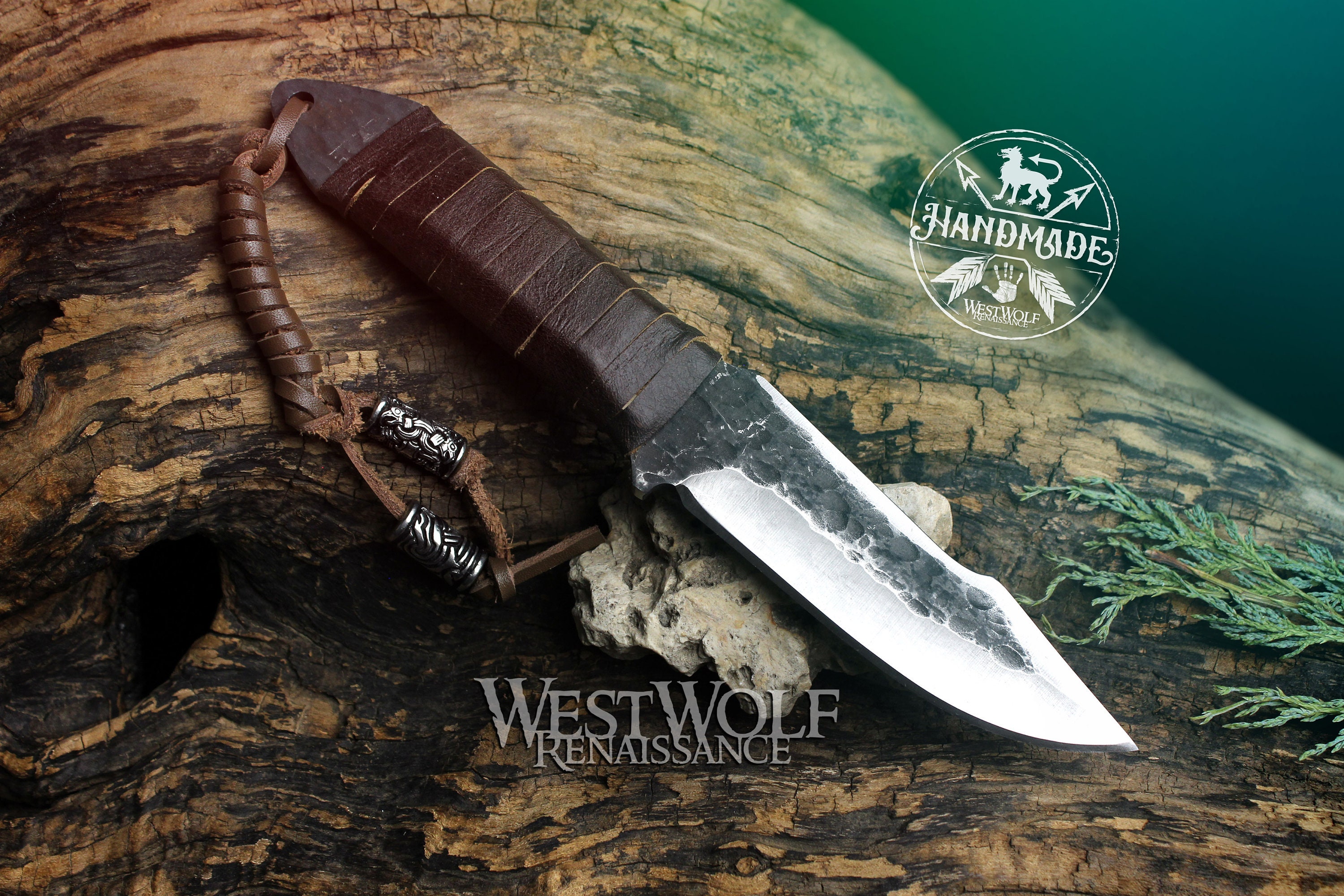 Steel Viking Knife with LeatherWrapped Handle and Etsy