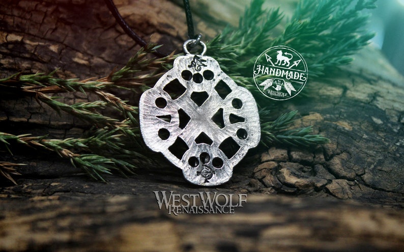 Celtic Eternal Knot Cross Pendant Gaelic/Irish/Viking/Norse/Christian/Pagan/Triangle/Silver/Necklace image 4