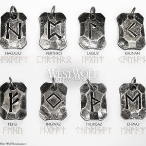 Hand-Forged Viking Rune Pendants Made of Hammered Steel Choose Your Talisman Norse/Symbols/Runes/Writing/Odin/Power/Charms/Beads image 6