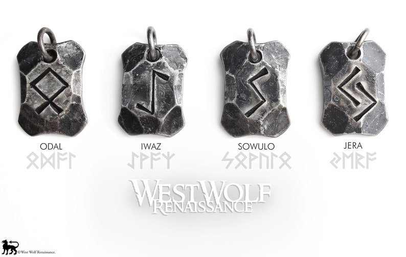 Hand-Forged Viking Rune Pendants Made of Hammered Steel Choose Your Talisman Norse/Symbols/Runes/Writing/Odin/Power/Charms/Beads image 8