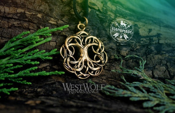 Handmade Celtic Triquetra, Thor's Hammer, Tree of Life Leather