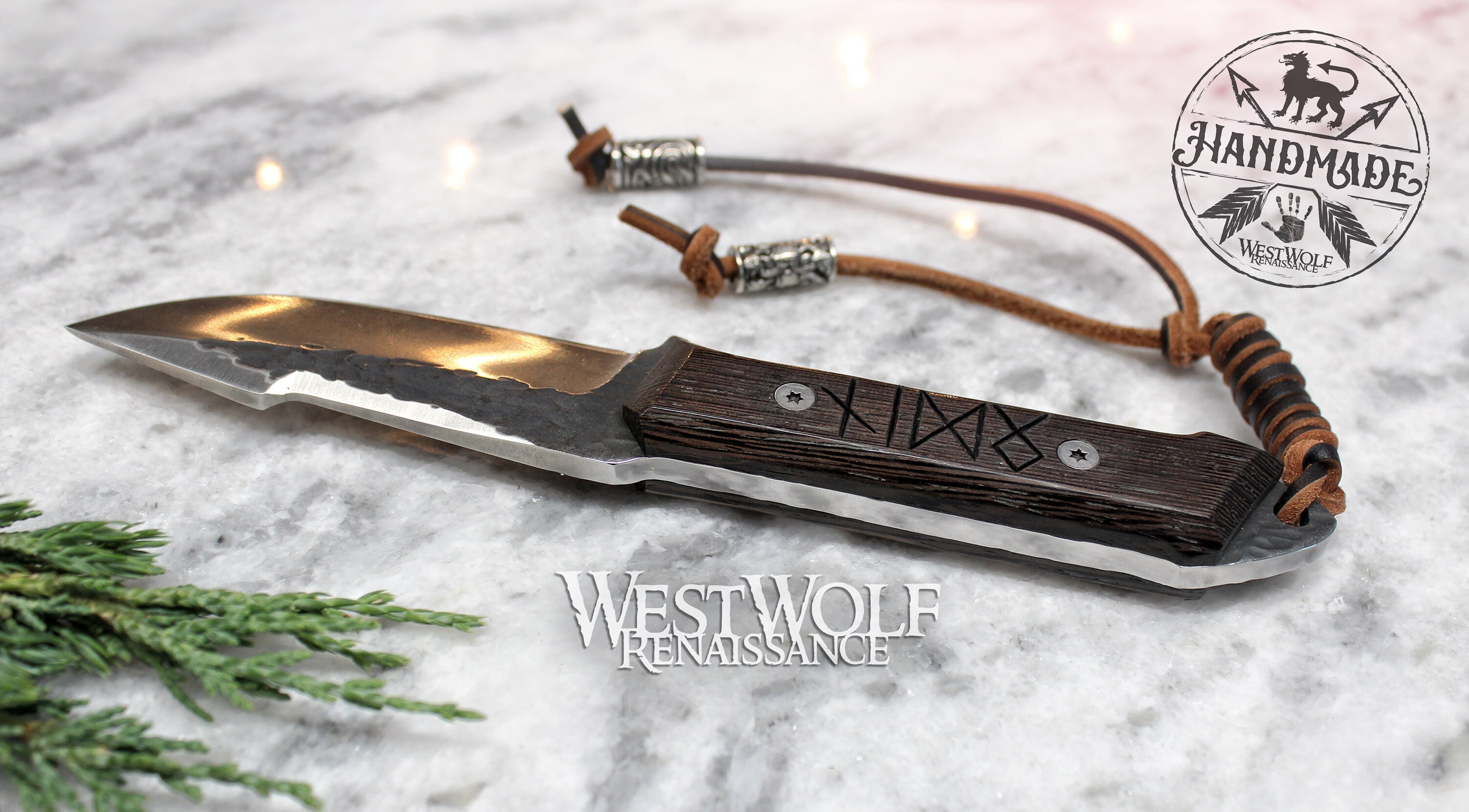 Hand-Forged Steel Viking Knife with Full-Tang Blade and Beads – West Wolf  Renaissance