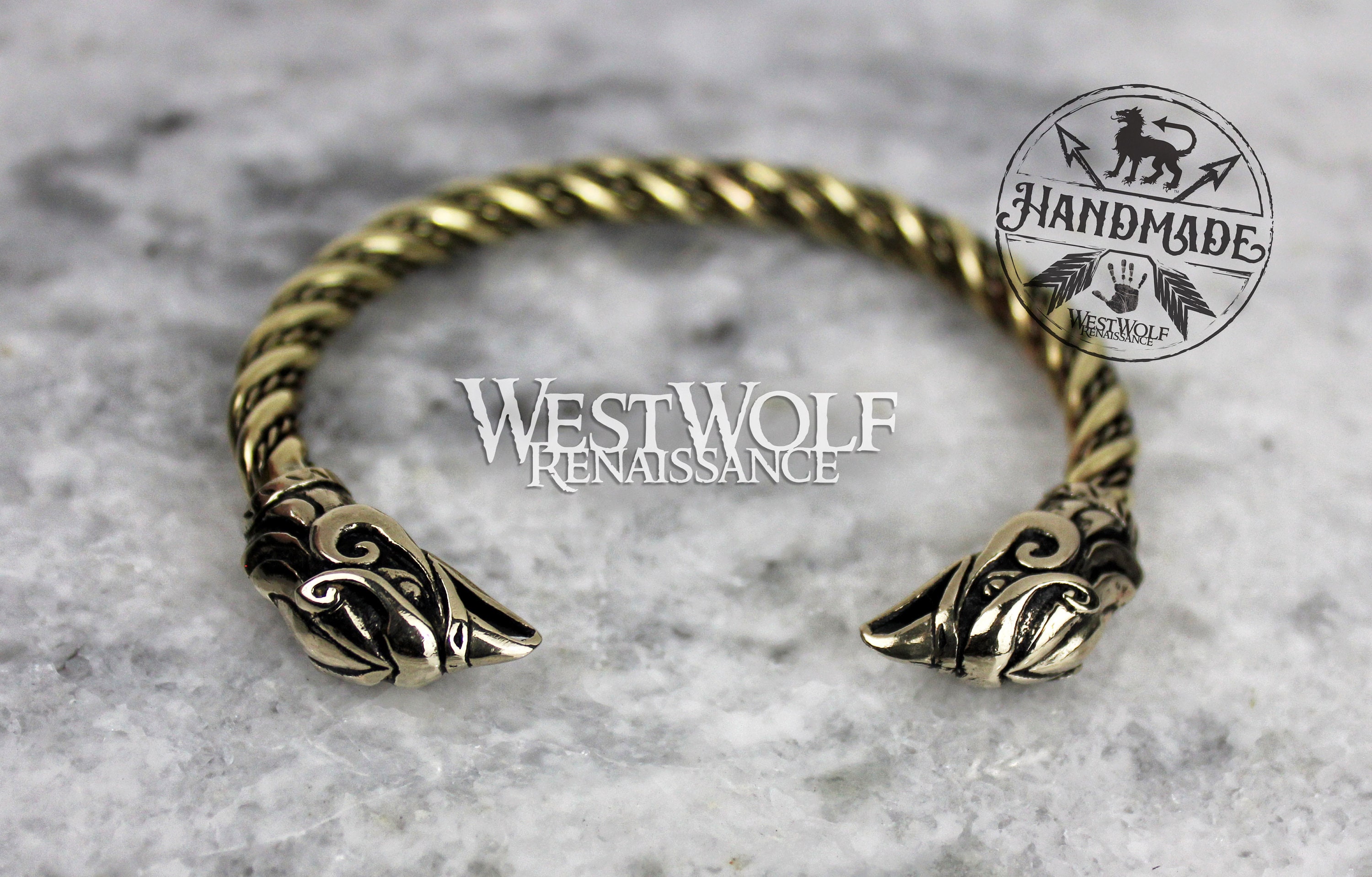 Torc Arm Rings Viking Griffin Bracelet / Torc - Arm Ring With Twisted Bangle --- Norse ...