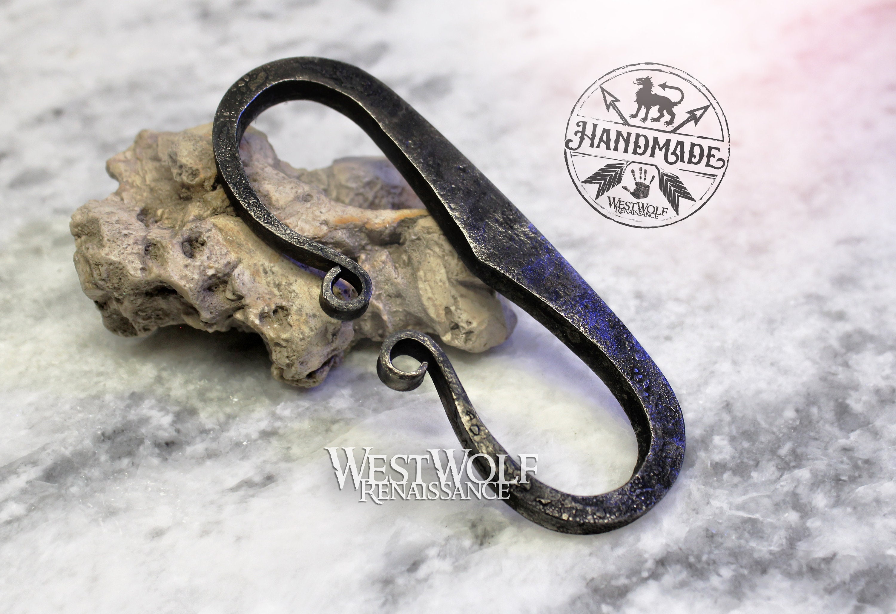 Large Hand-Forged Viking Fire-Steel or Fire Striker - Blacksmith-Made --- Norse/Medieval/Hunting/Pendant/Jewelry/Camping Tool