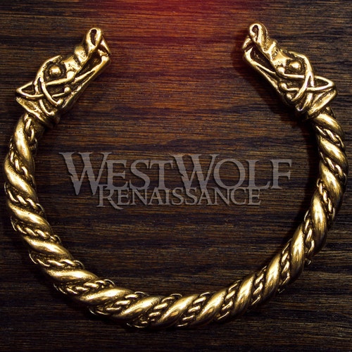 Bronze Viking Dragon Beast Bracelet/torc/torque Norse Etsy