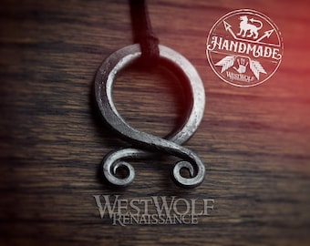 Viking Troll Cross Pendant - Hand-Forged Iron --- Norse/Medieval/Protection/Amulet/Scandinavian/Jewelry/Skyrim