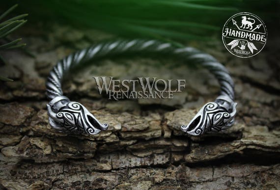 Viking Phoenix Torc / Bracelet --- Norse Mythology/figurehead