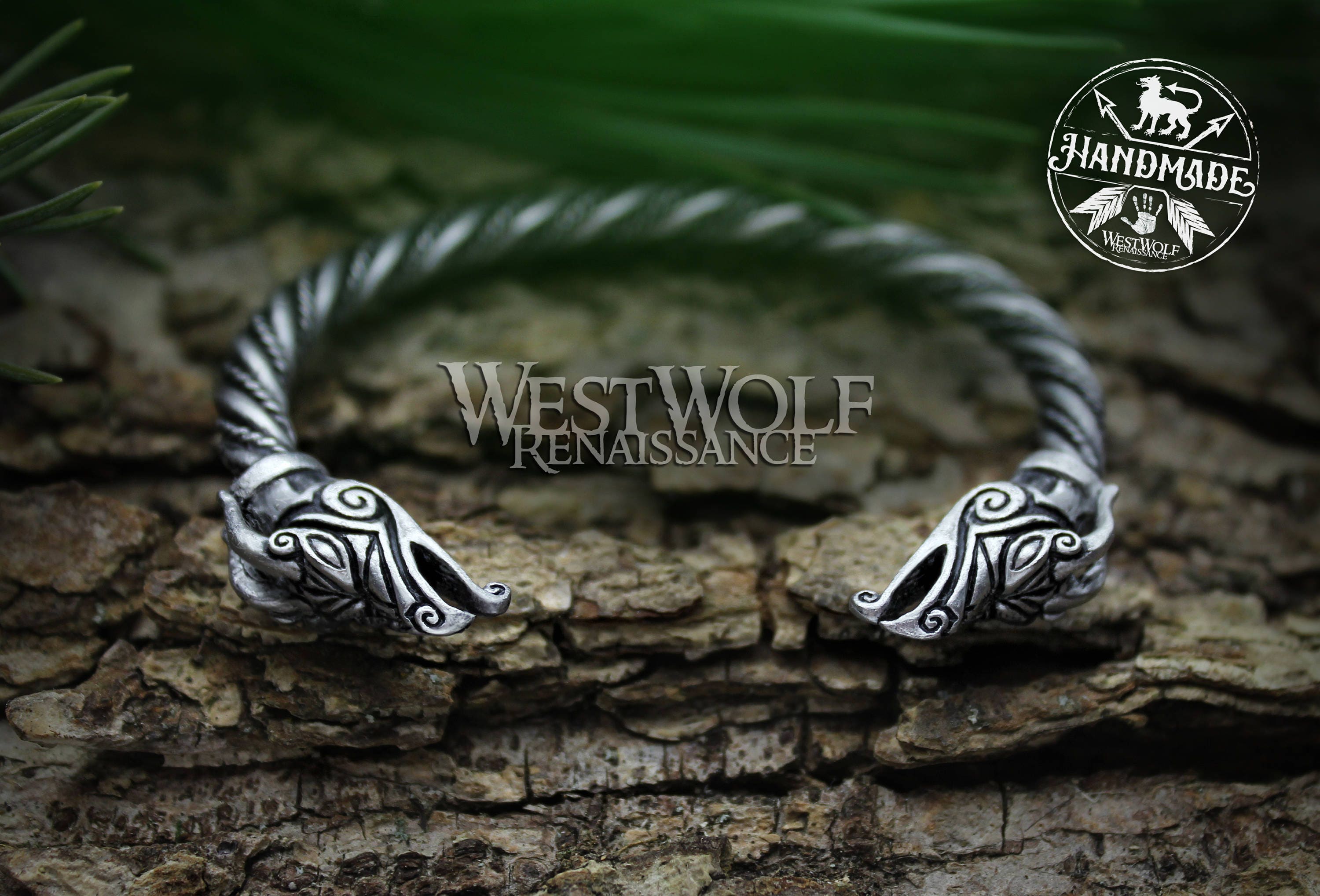 Viking Phoenix Torc / Bracelet --- Norse Mythology/figurehead