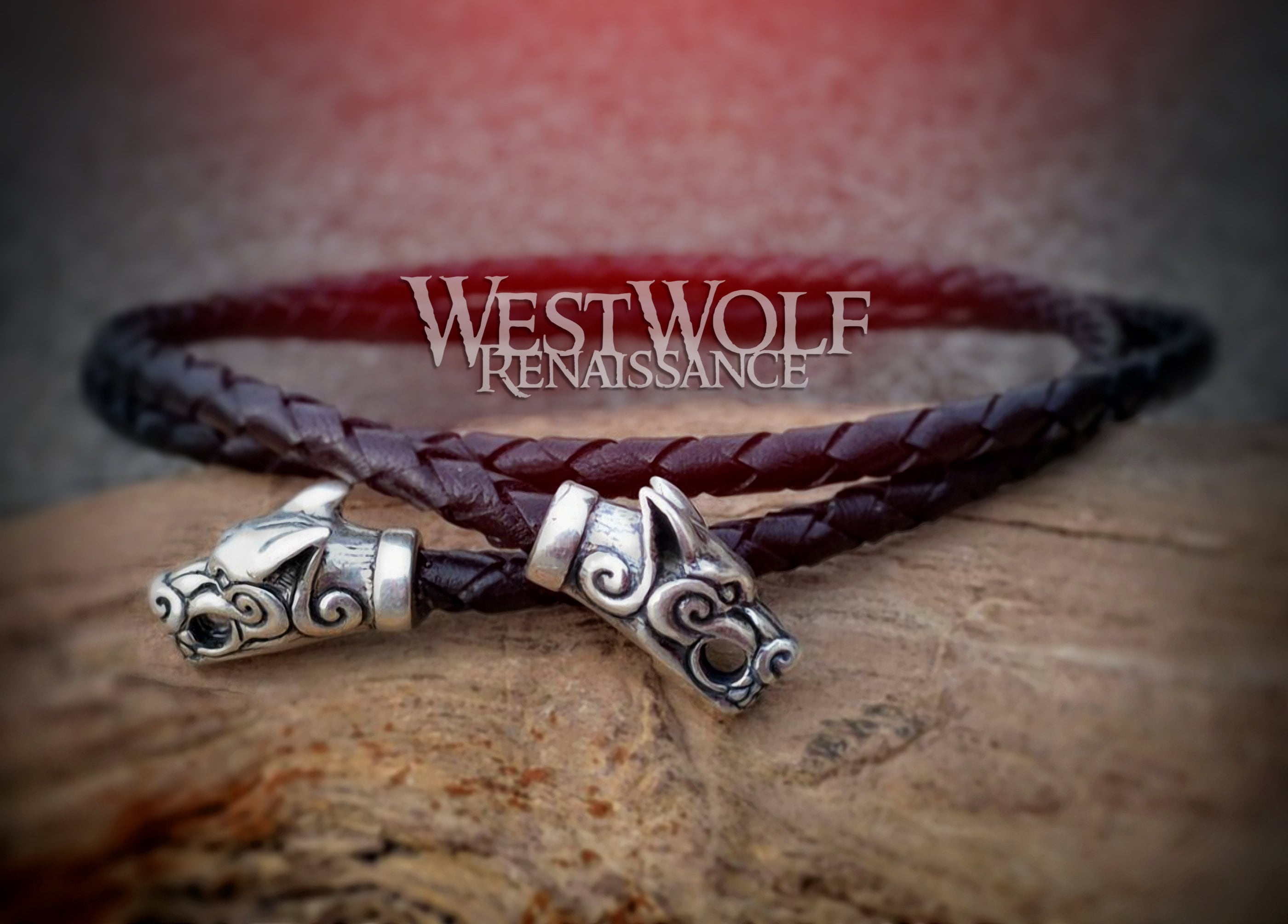 VIKING WOLF BRAIDED NECKLACE 