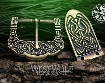 Viking Belt Buckle Set --- Norse/Scandinavian/Norway/Celtic/Pagan/Knotted Art/Clothing/Hardware/Accessory