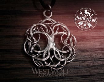 Tree of Life Pendant - Yggdrasil the World Tree -- Viking/Celtic/Norse/Nature/Pagan/Silver/Magic