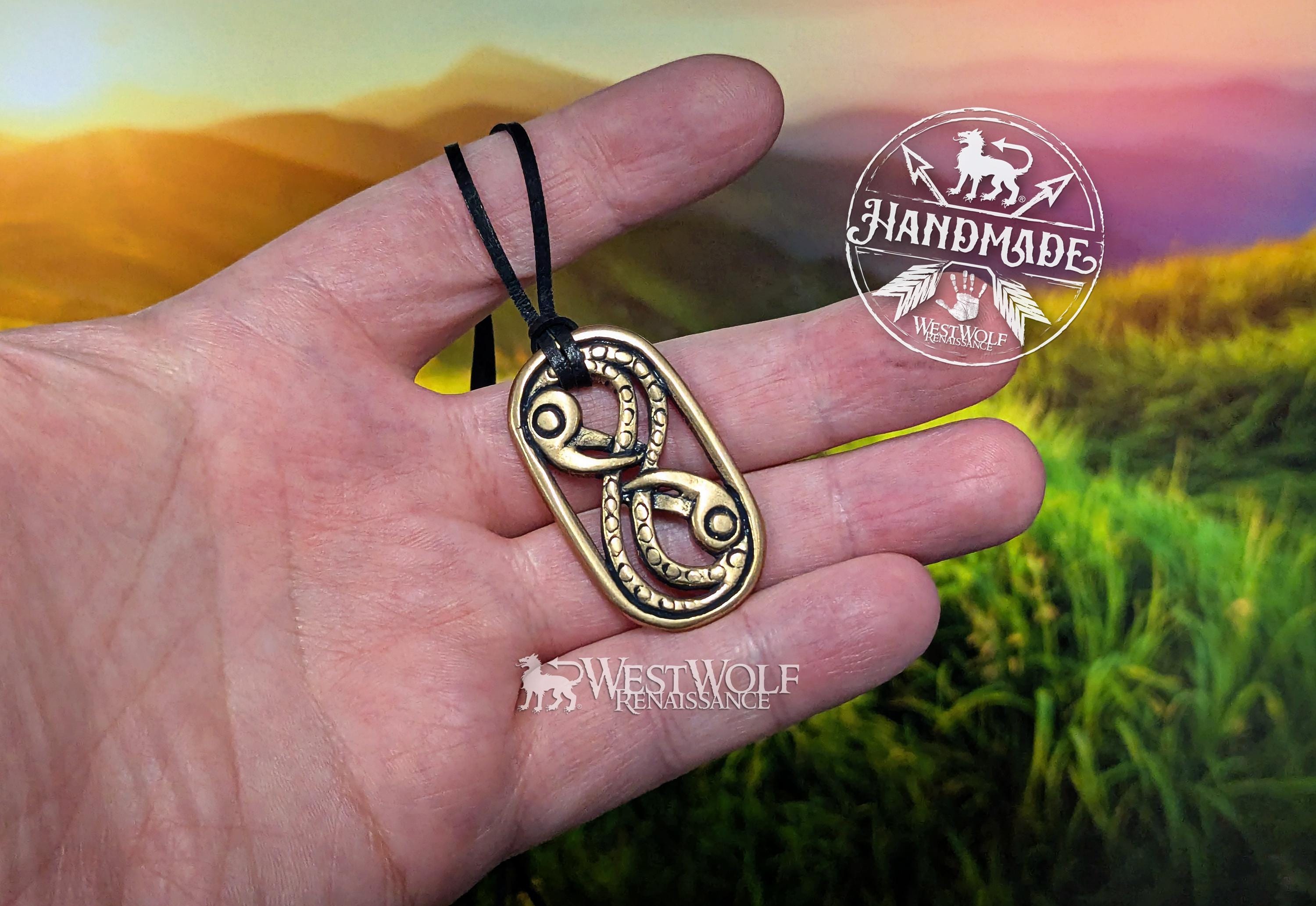 Viking Odin's Ravens Brooch or Pendant - Hugin and Munin Infinity