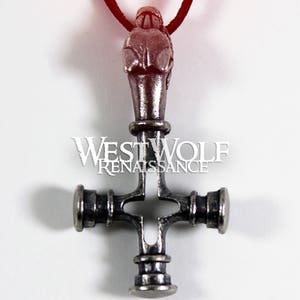 Viking Fenrir Wolf Cross Pendant - Your choice of Pewter, Bronze, or Sterling Silver --- Norse/Christian/Pagan/Medieval/Jewelry/Odin