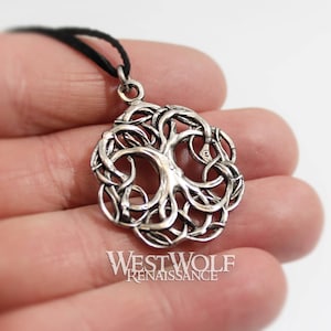 Tree of Life Pendant Yggdrasil the World Tree Viking/Celtic/Norse/Nature/Pagan/Silver/Magic image 3